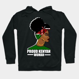 Proud Kenyan Woman, Kenya Flag, Afro African Hoodie